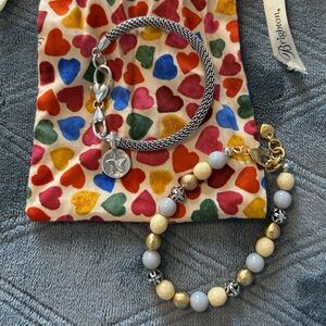 Brighton Bracelet Set: Silver and Beaded